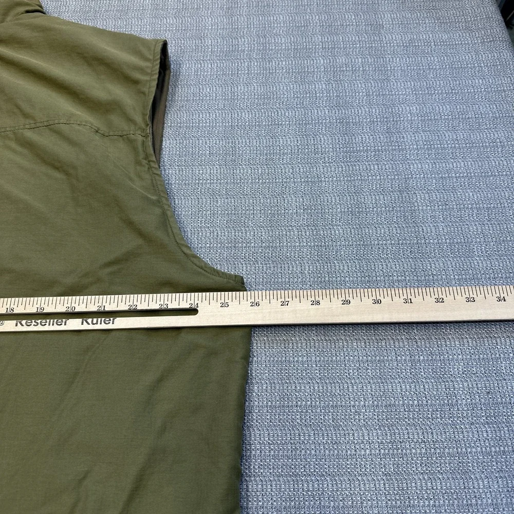Khaki's by Arrow Fishing Vest Mens XL Green Utility Outdoor Safari Lined Pockets